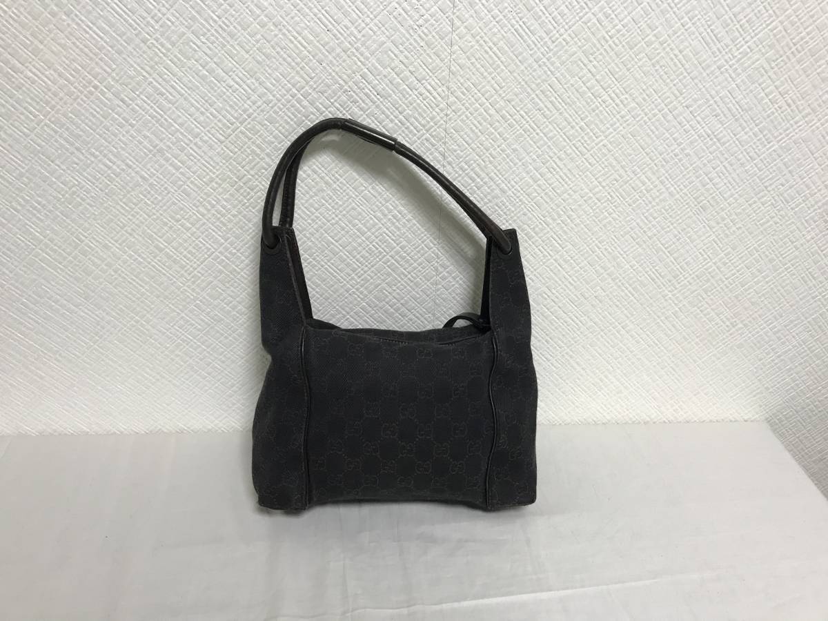 美品本物グッチGUCCI本革レザーGG柄キャンバスワンショルダー