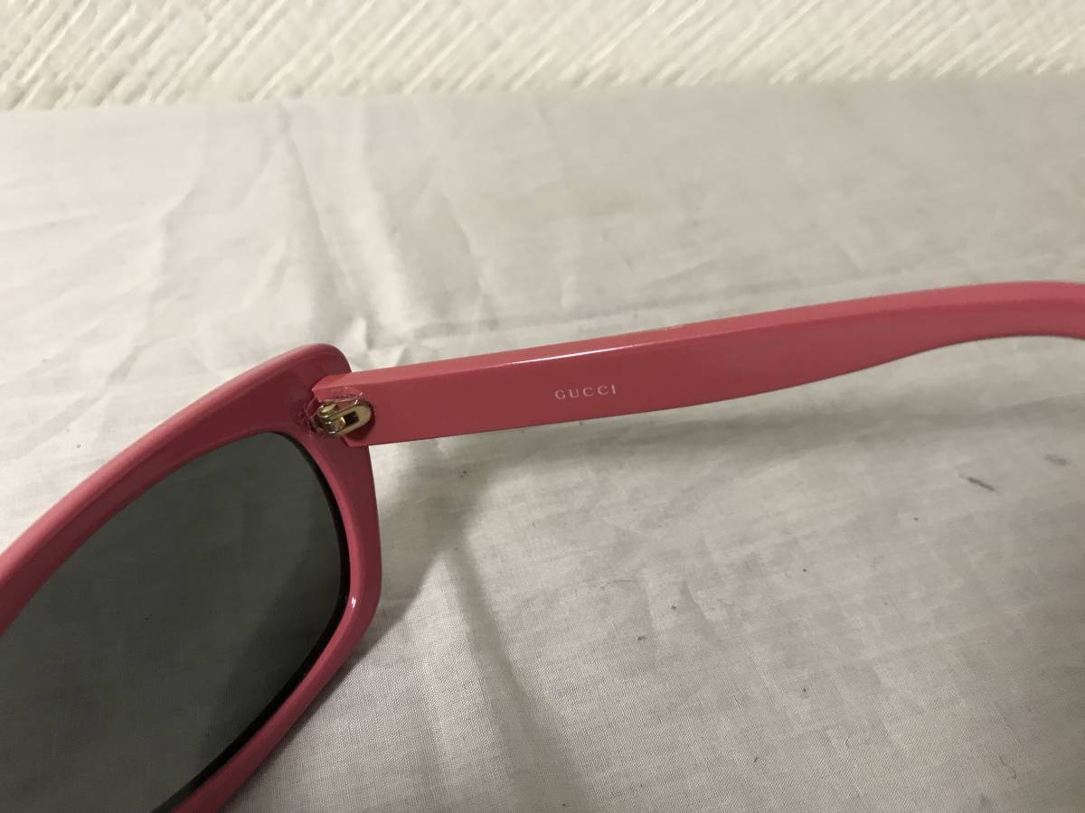 極美品本物グッチGUCCIサングラスメガネ眼鏡ピンク黒レディース旅行トラベル旅行メンズ