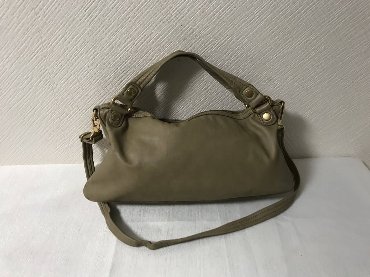 genuine article Mark by Mark Jacobs MARCJACOBS original leather 2way shoulder business bag hand Boston back gray lady's travel travel 