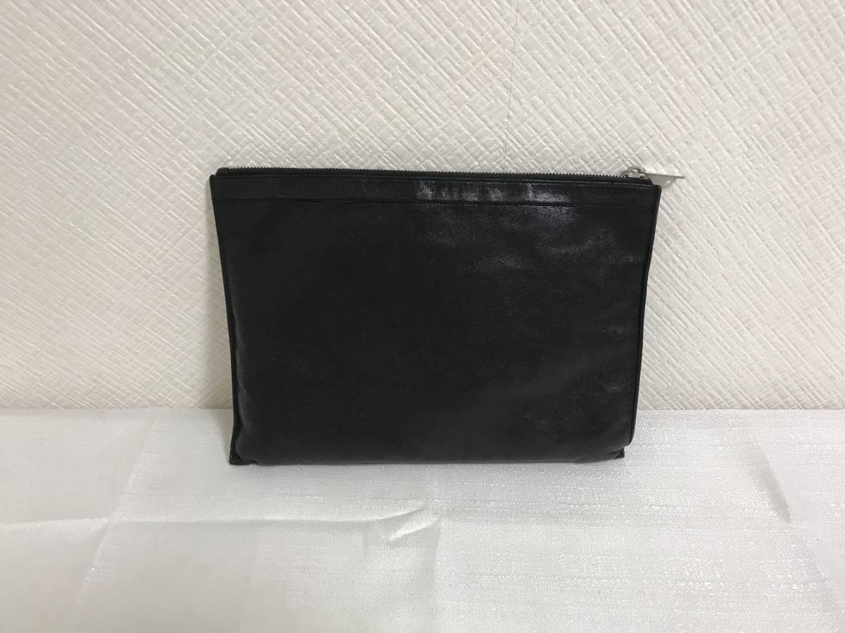 美品本物サンローランSaintLaurentYSL本革レザースタッズクラッチ