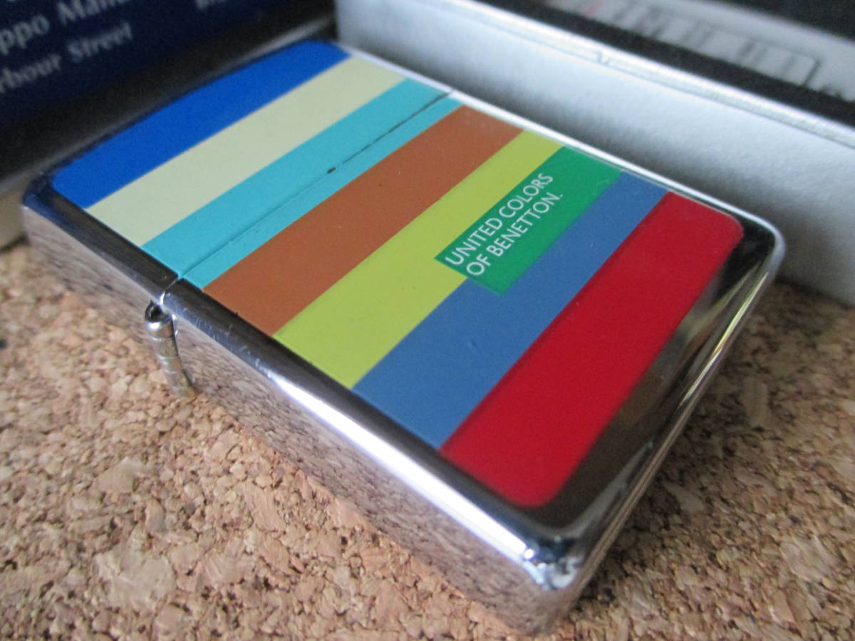 ZIPPO 『UNITED COLORS OF BENETTON ベネトン カラー』1997年2月製造 伊 F1 ミハエル・シューマッハ オイルライター ジッポー 廃版激レア_画像1