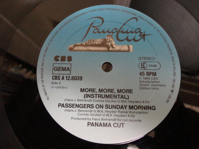 Panama Cut - More, More, More オリジナル原盤 12 エレポップ NEW WAVE ダンス・サウンド 視聴_画像4