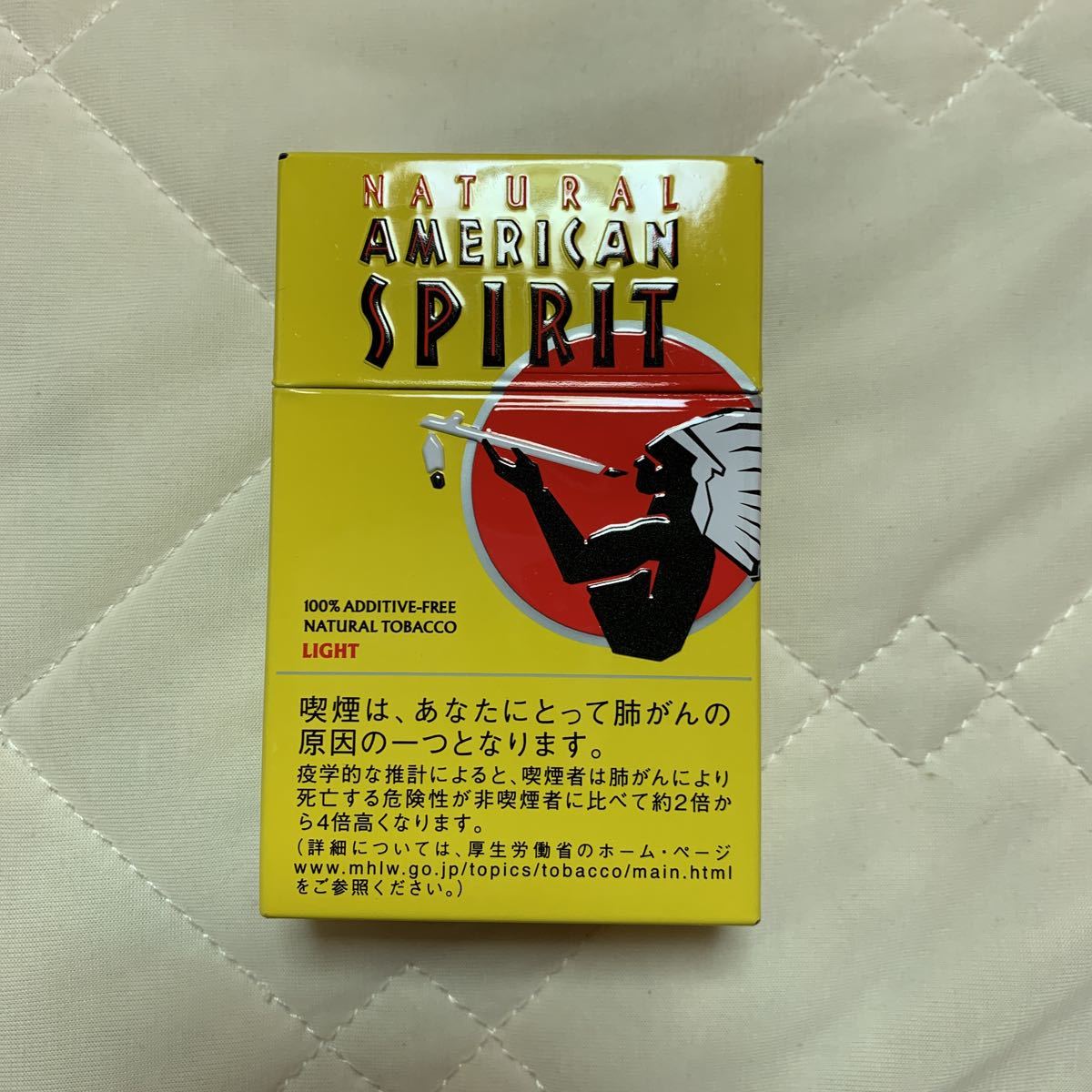 非売品☆未使用品☆アメリカンスピリット☆アメスピ☆AMERICANSPIRIT☆タバコケース☆シガレットケース☆ノベルティ☆イエロー■_画像1