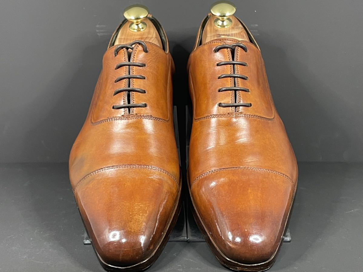 大阪公式 MAGNANNI マグナーニ 43 14591 ストレートチップ 内羽根 茶
