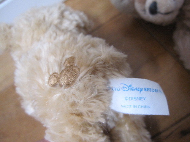  the first period * ultra rare * Duffy Disney Bear open mouse white tag red ribbon + Shellie May soft toy magnet # Disney si-TDS