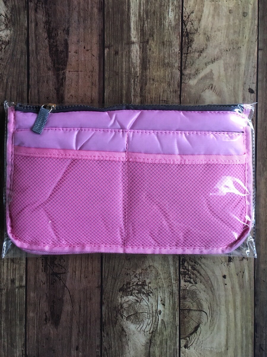 人気 バッグインバッグ 定番 ピンク ポーチ 小物 収納上手 インナーバッグ