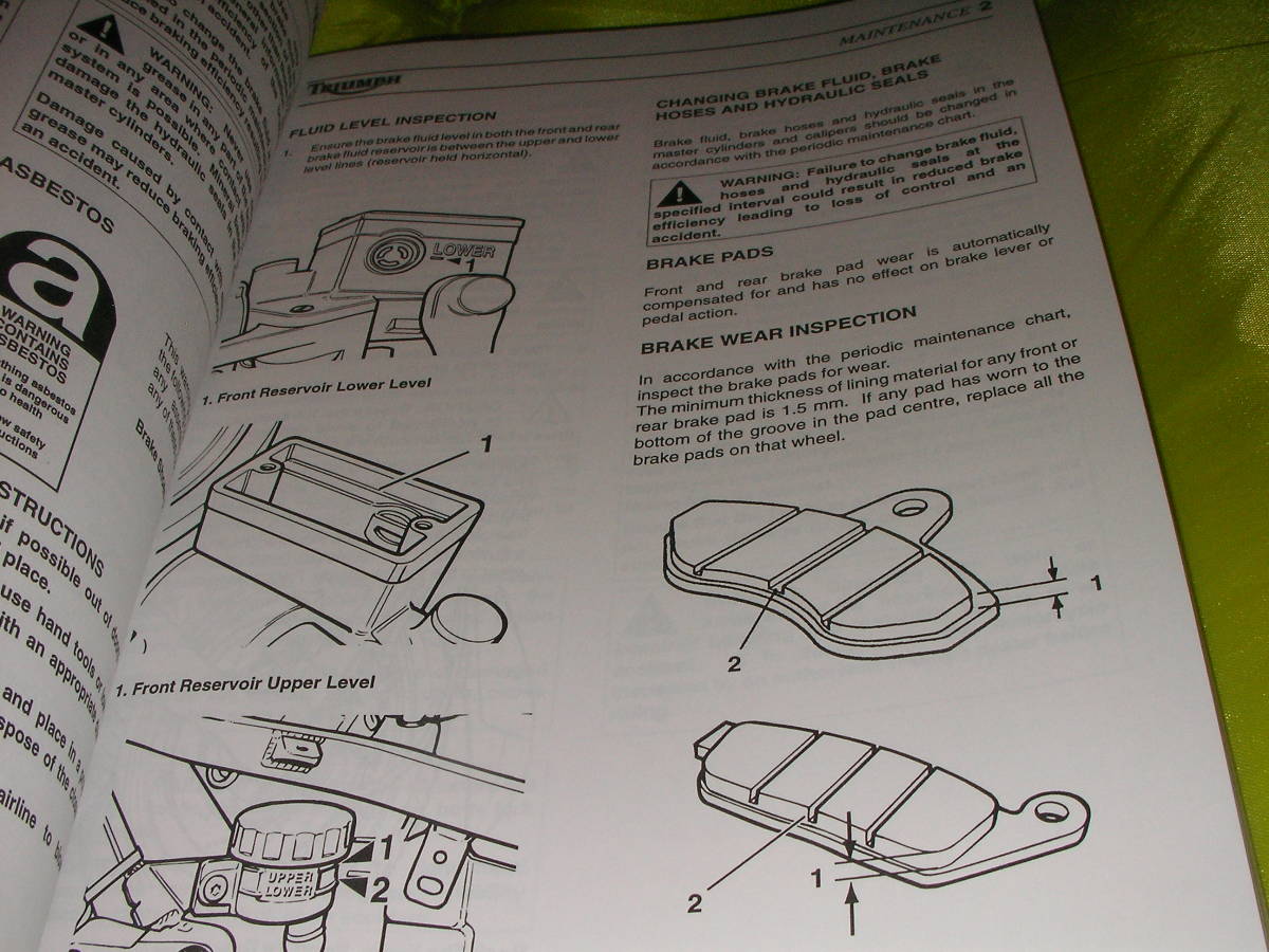 ほんの少し水濡れ　TRIUNPH SERVICE MANUAL TROPHY TRIDENT DAYTONA SUPER3 SPRINT TIGER SPEEDTRIPLE THUNDERBIRD ADVENTURER_画像10