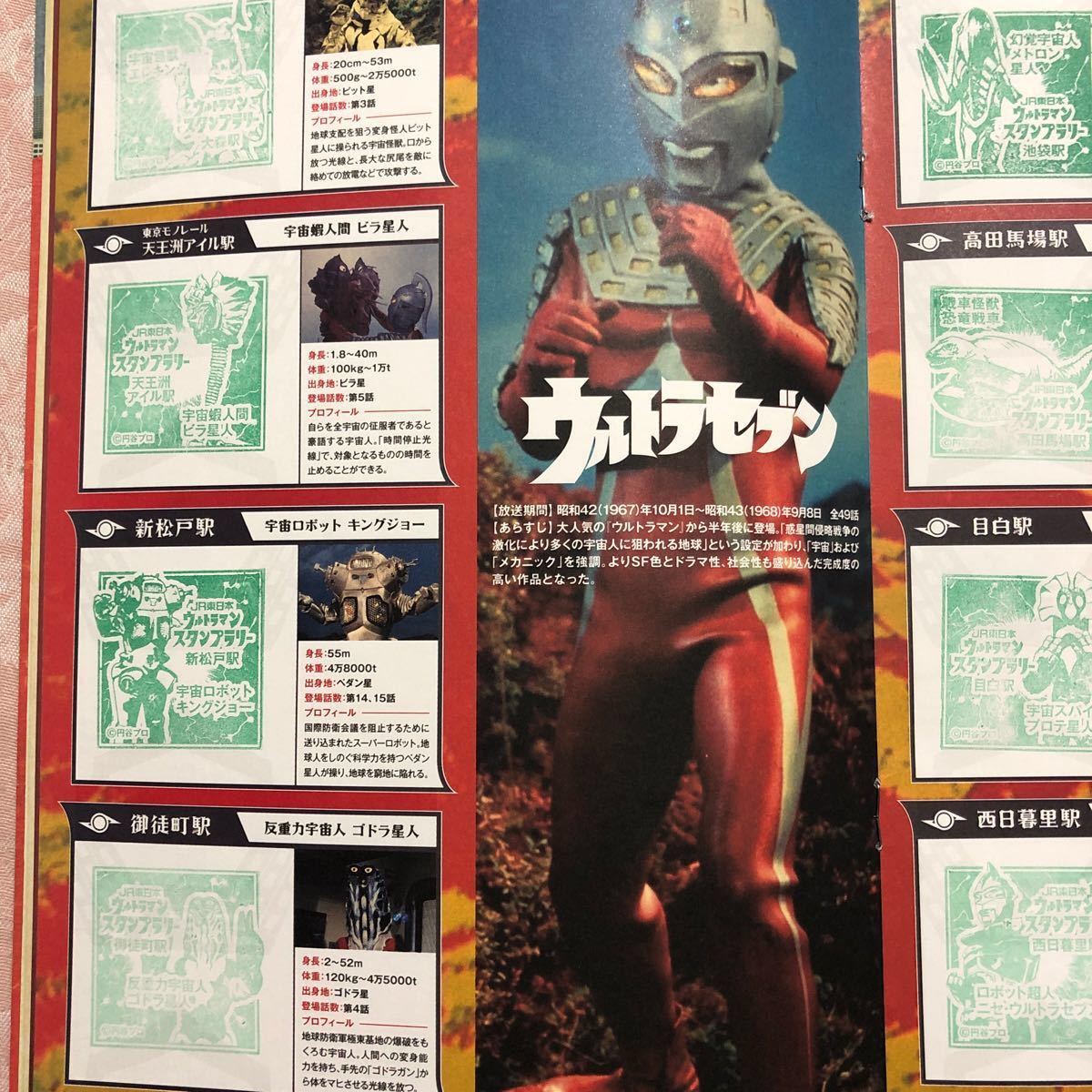 JR東日本 ウルトラマン スタンプラリー完成台紙・10駅達成商品 JR東日本 ウルトラマン スタンプラリー完成台紙・10駅達成商品