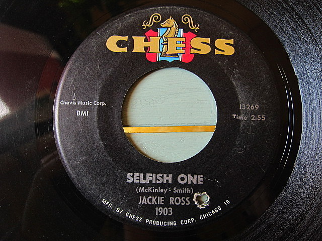 JACKIE ROSS●SELFISH ONE/EVERYTHING BUT LOVE CHESS 1903●201206t1-rcd-7-fnレコード米盤US盤64年ソウル60's_画像1