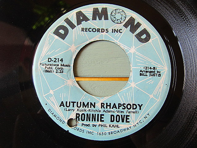RONNIE DOVE●CRY/AUTUMN RHAPSODY DIAMOND D-214●201209t1-rcd-7-rkレコード7インチ米盤US盤66年45 60's_画像3