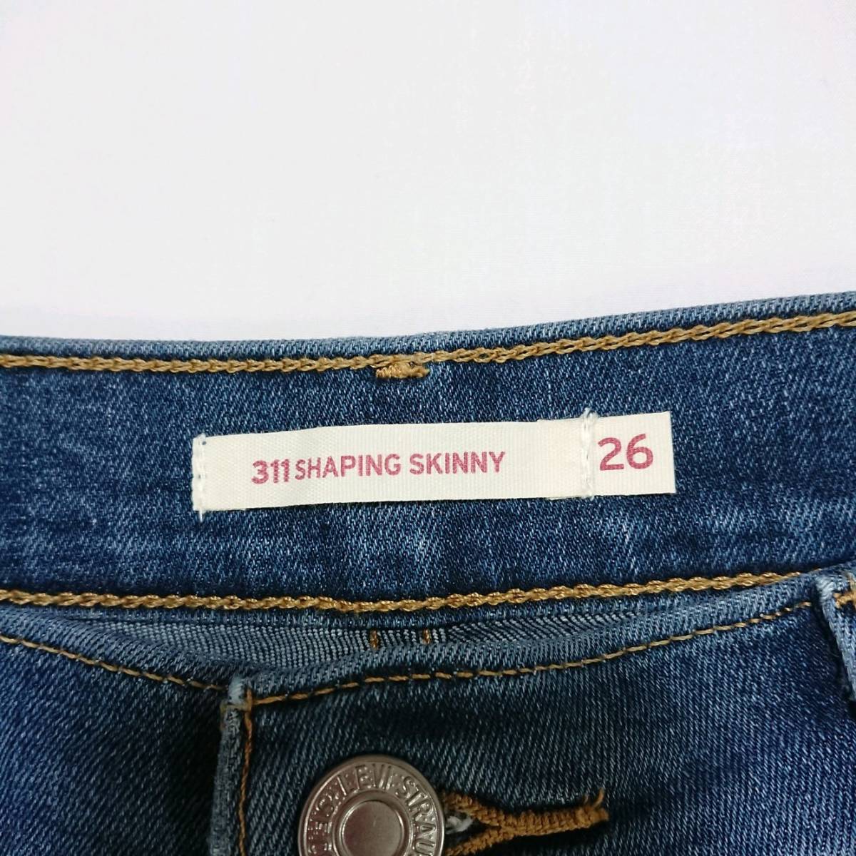 即決 送料無料 Levi's 311 ストレッチ SHAPING SKINNY ジーンズ デニム ジーパン スキニー 紺 26 リーバイス レディース パンツ ボトムス_画像6