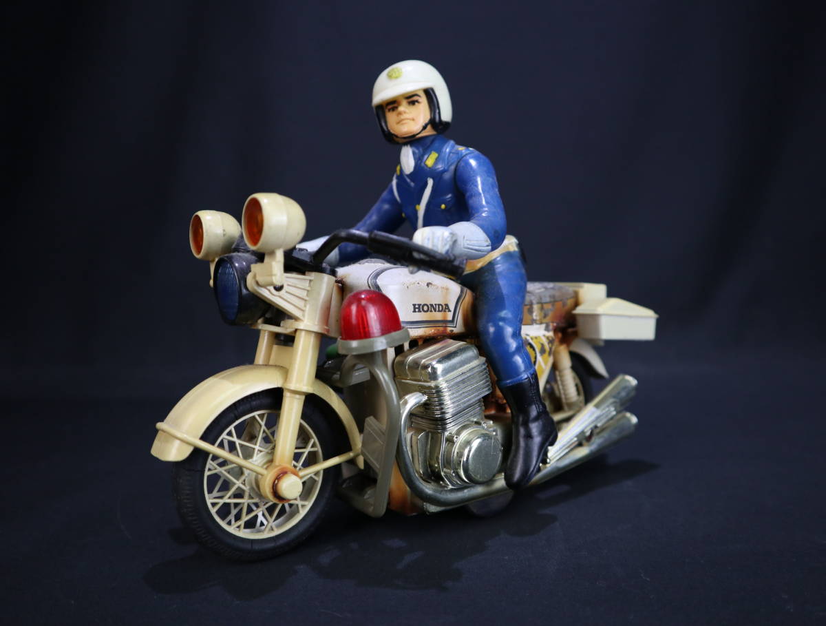 昭和レトロ・ブリキのポリスバイク・ハンダ・日本製_画像1
