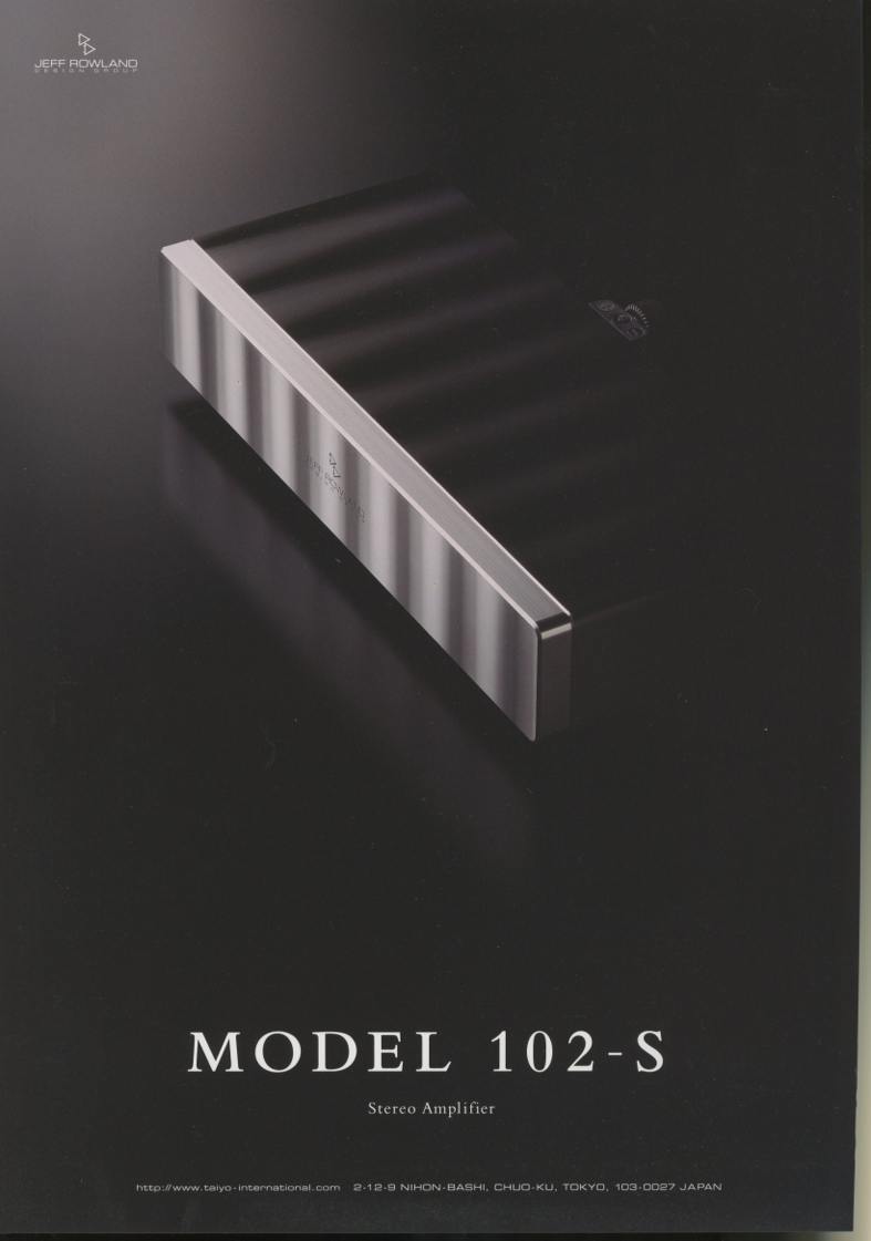 Jeff Rowland Model 102-Sのカタログ ジェフローランド 管4076_画像1