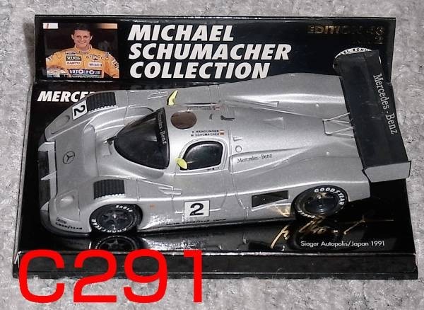 CAMEL台紙 1/43 ザウバー メルセデス C291 シューマッハ ベンドリンガー オートポリス 1991 日本 SAUBER MERCEDES MS