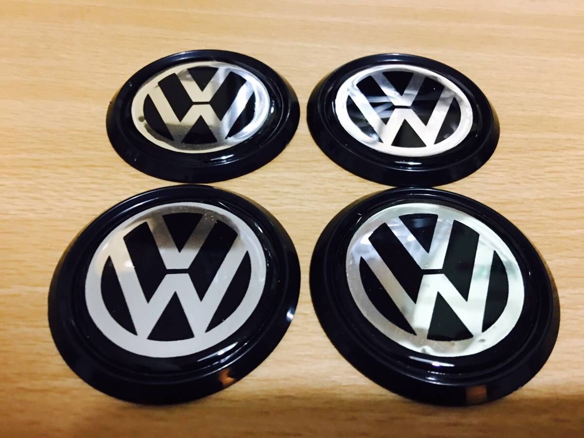 エンブレム 丸 58mm VW Volkswagen フォルクスワーゲン ブラック 黒 リム クラシック ロゴ ヴィンテージ ビートル VW空冷 空冷 空冷VW T1_画像3
