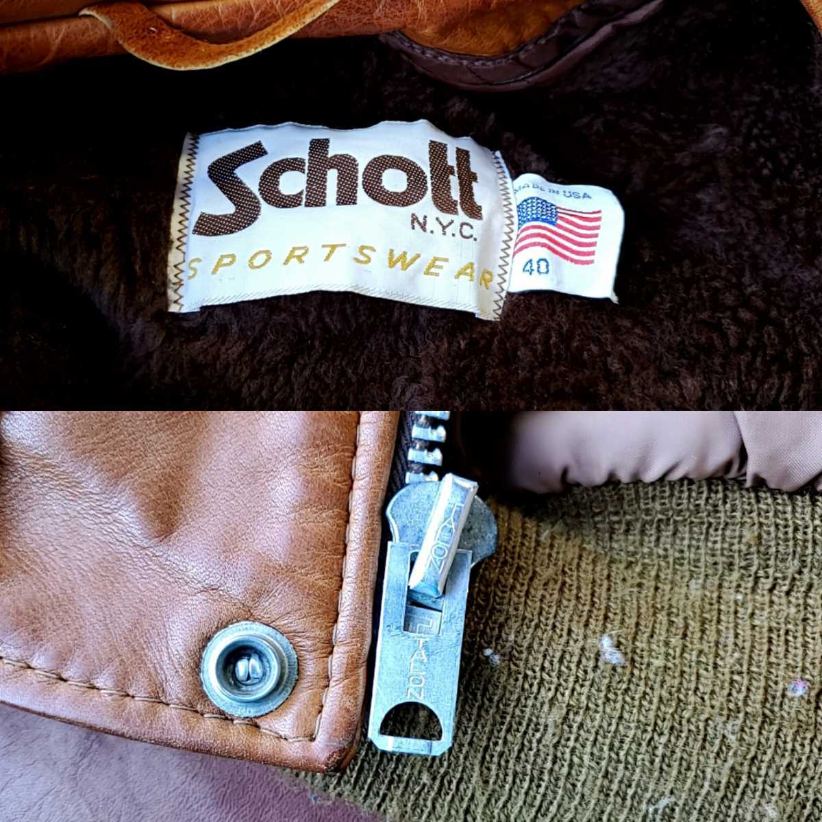 765 【size40】USA製 ショット SCHOTT A2 フライトジャケット 765 【size40】USA製 ショット SCHOTT A2 フライトジャケット