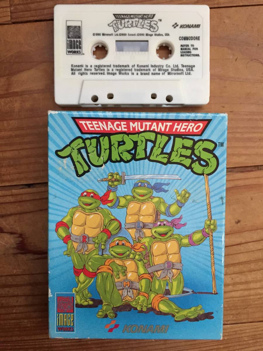 コモドール64　Commodore64　ティーンエイジ ミュータント ニンジャタートルズ　ゲームソフト　TMNT　激亀忍者伝　KONAMI　