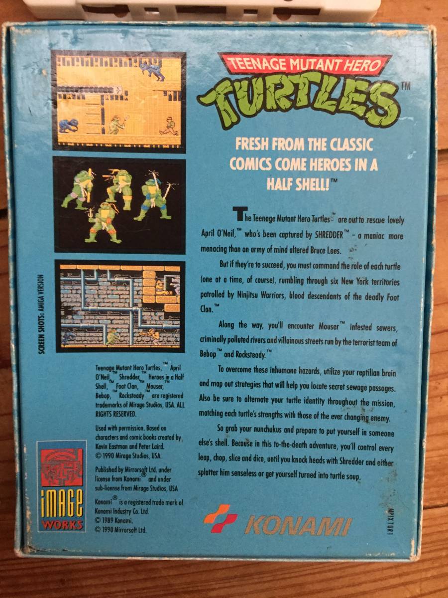 コモドール64　Commodore64　ティーンエイジ ミュータント ニンジャタートルズ　ゲームソフト　TMNT　激亀忍者伝　KONAMI　