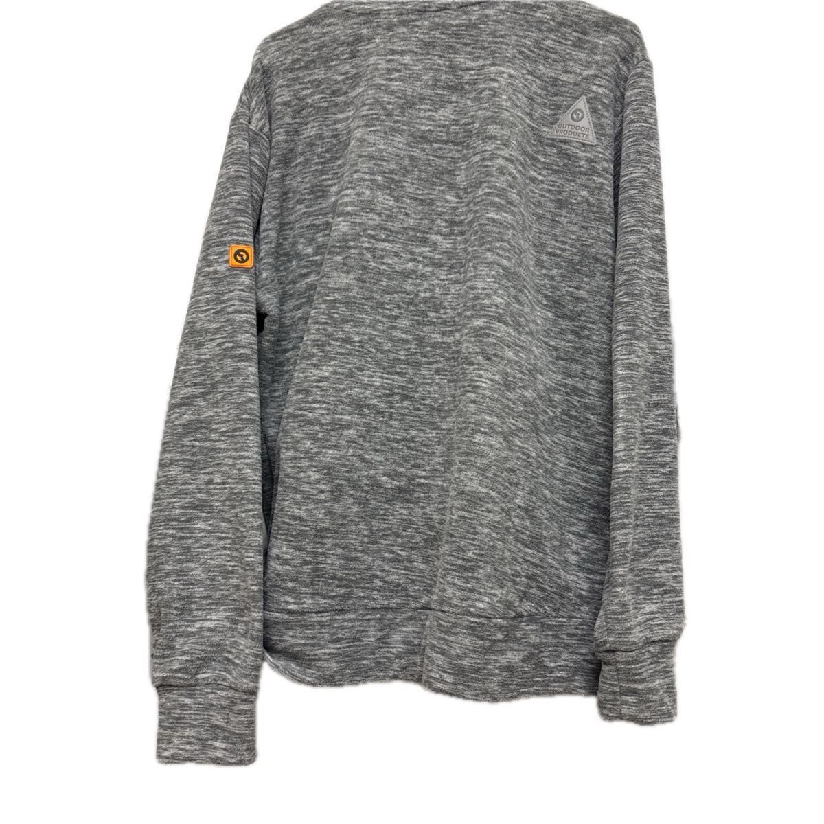 OUTDOOR PRODUCTS ハーフジップ フリースジャケット グレー L｜Yahoo