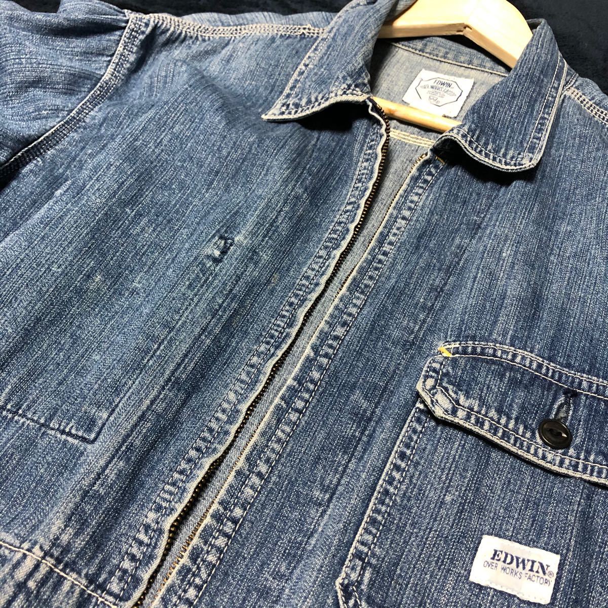 EDWIN 】OVER WORKS FACTORY デニムジャケット 日本製|Yahoo EDWIN 】OVER WORKS FACTORY デニムジャケット 日本製|Yahoo