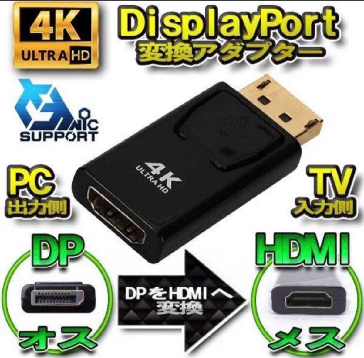 【4K】Display Port  to HDMI 変換アダプター