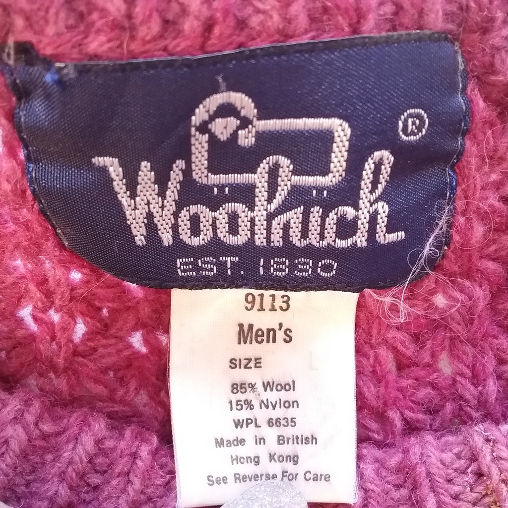 ◆ヴィンテージ　WOOLRICH ウールリッチ ワッフルニット セーター　青タグ_画像6