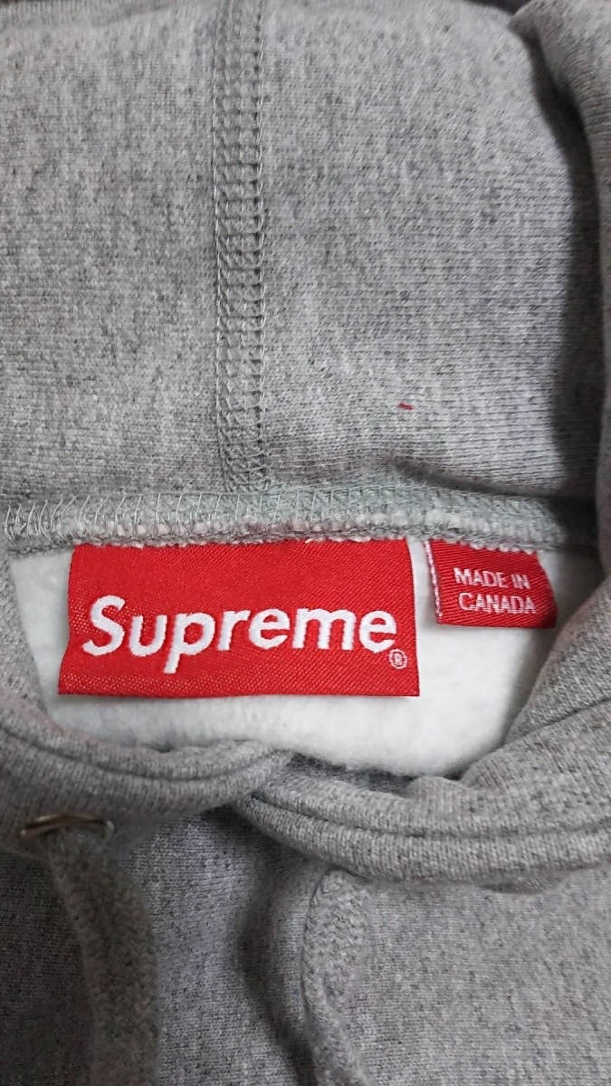 新品 M 納品書付 Supreme Box Logo Hooded Sweatshirt Heather Grey シュプリーム ボックスロゴ ヘザーグレー 灰 パーカー フーディー