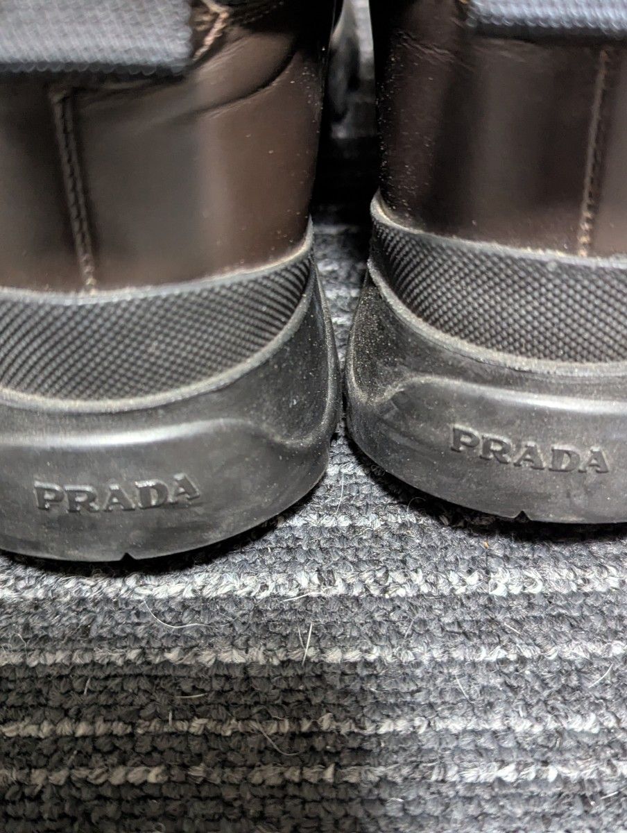 靴 Prada Velcro Leather Shoes Brown プラダPRADA ブラウン レザー シューズ スニーカー 本革 革靴ベルクロ