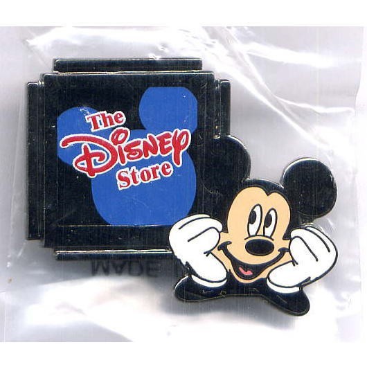  Disney Disney * store Mickey pin badge Pro motion for USA unopened Disney hole * navy blue Ben shon.. distribution 