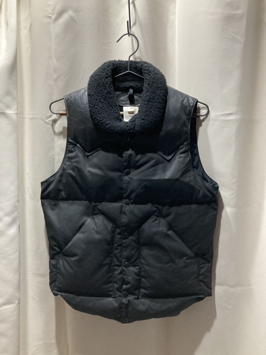 希少 オイルドコットン B&Y 別注 Rocky Mountain クリスティー ダウンベスト millerain 36 ロッキーマウンテン BEAUTY & YOUTH ブラック_画像1