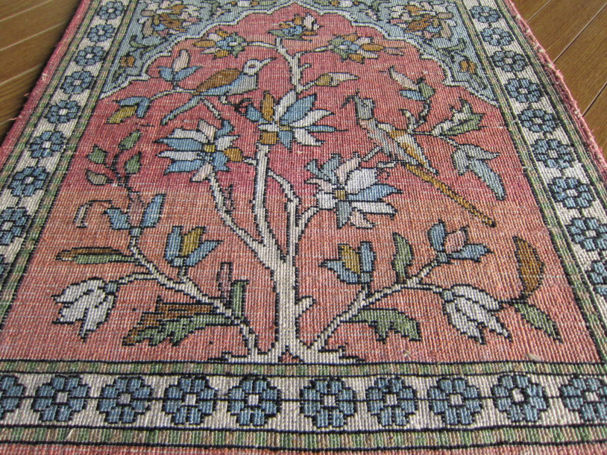 [50×46] шелк * Индия производство ..* Mini ковровое покрытие * коврик #1716-12