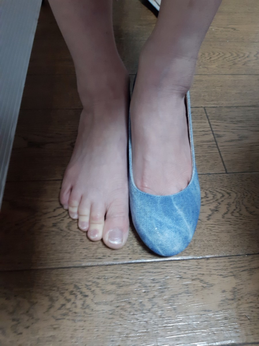 デニム ウェッジソールパンプス23 5cm|PayPayフリマ