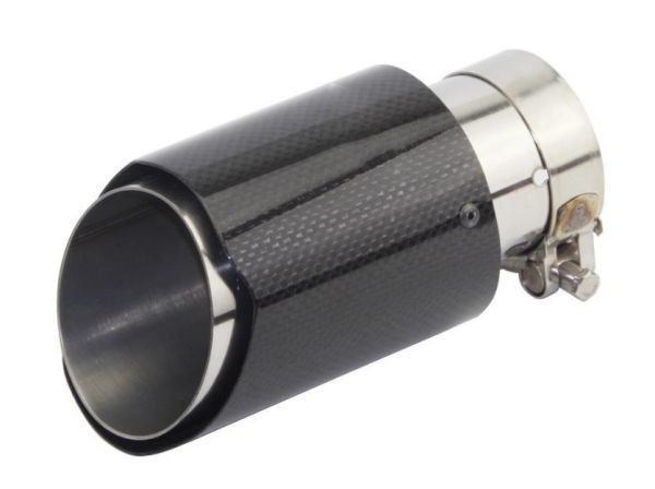 AKRAPOVIC アクラポヴィッチ 式　新型51㎜-76㎜ カーボン製　艶出しカーボン面　ステンレス製内層　マフラーカッター1個 送料無料_画像2