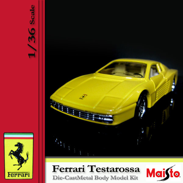 Maisto マイスト Ferrari フェラーリ testarossa 1/36 スケール ミニカー 黄 (6) 新品