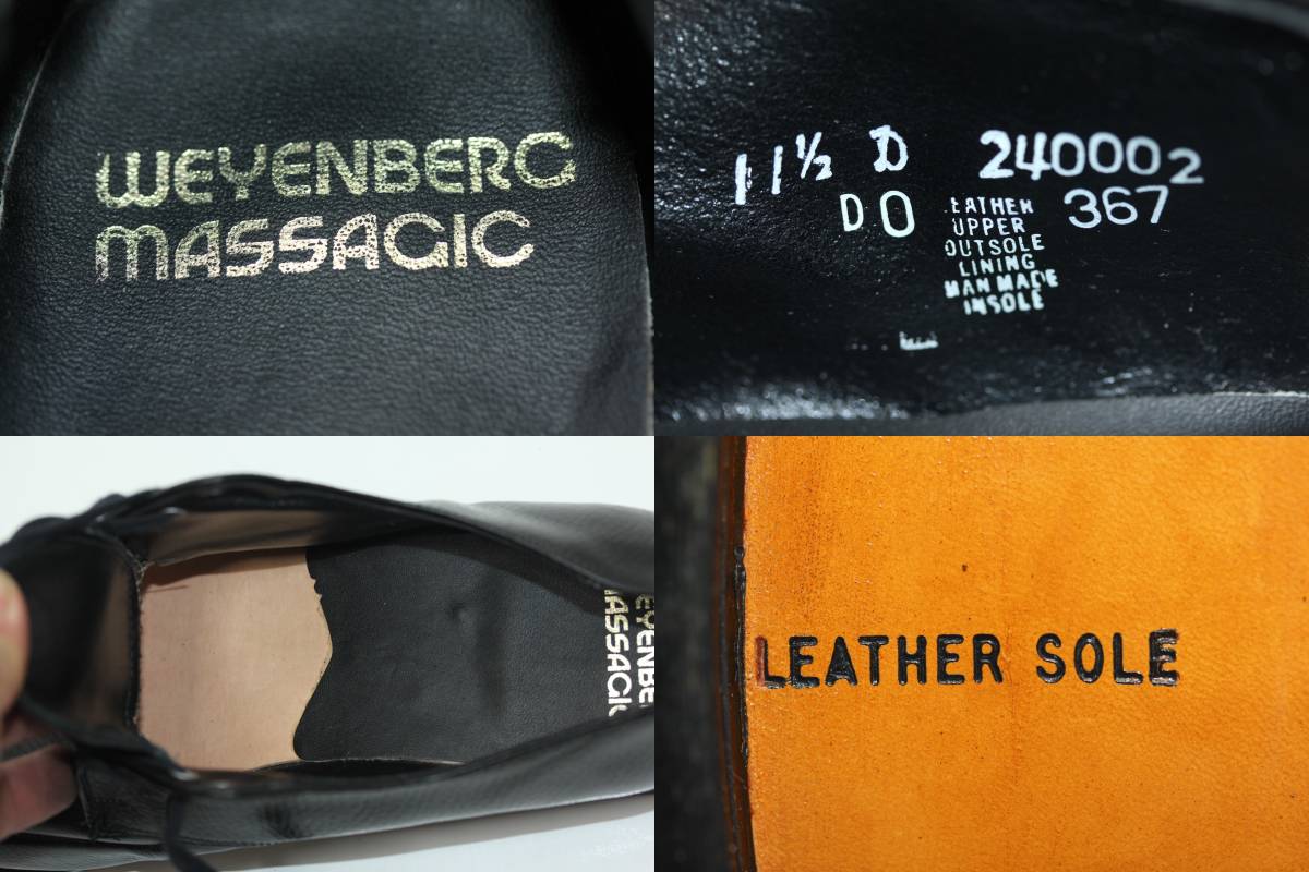  Vintage WEYENBERG MASSAGIC U chip кожа обувь * неиспользуемый товар *29cm*11.5D* неиспользуемый товар *USA производства * не использовался товар *USA покупка 