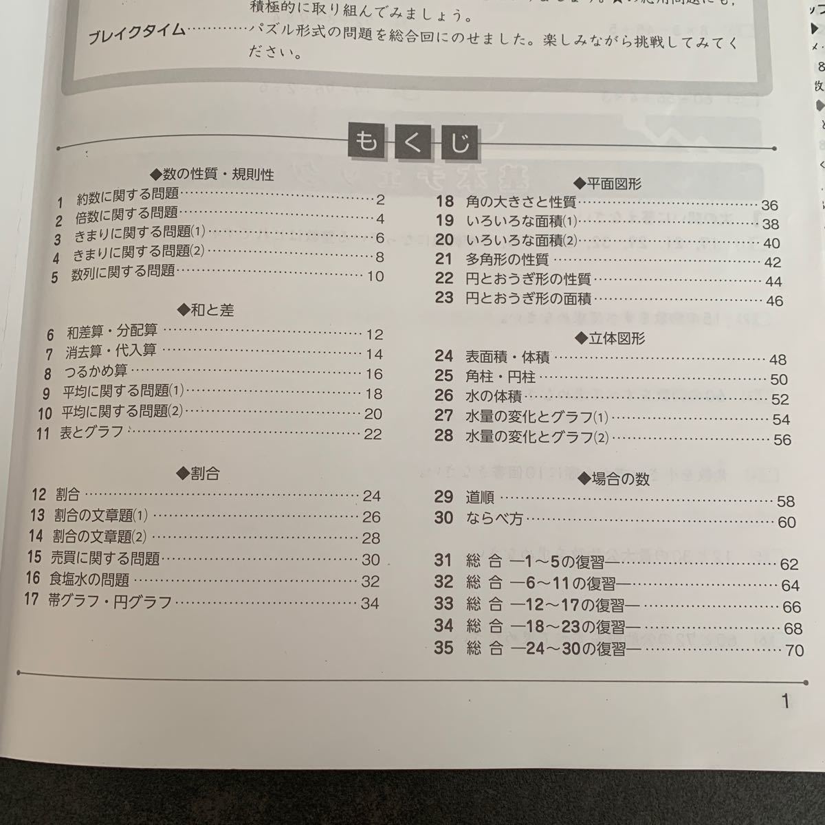 中学受験　新演習　サマートレーニング　算数　小5 問題集