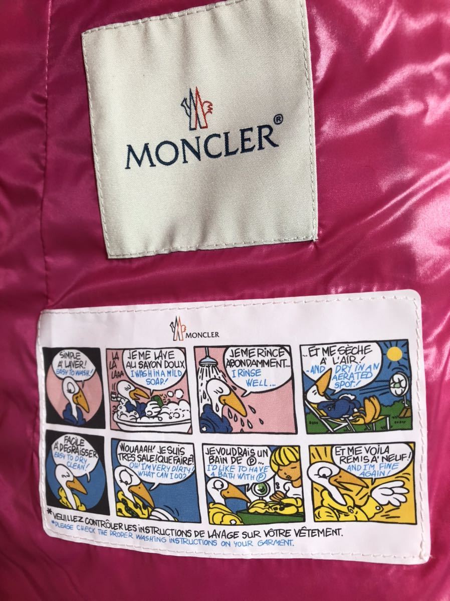 送料無料　未使用　MONCLER NEW ARMOISE モンクレール ピンク　ファー　ダウンジャケット　ダウン　ブルゾン キッズ　ジュニア　正規品_画像6