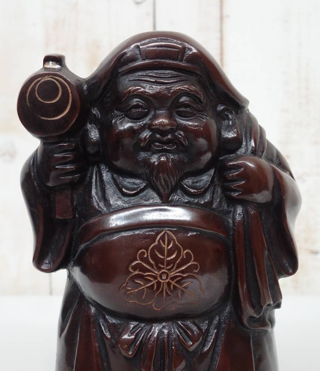 時代 伝統工芸 工芸美術*二俵大黒 大黒様 大黒天 大型置物 時代 伝統工芸 工芸美術*二俵大黒 大黒様 大黒天 大型置物
