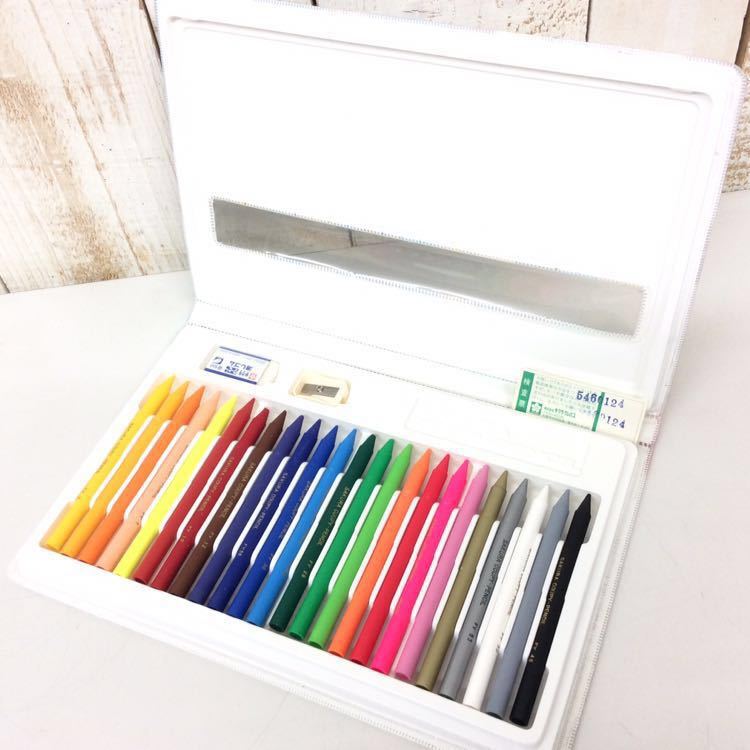 [ SAKURA COUPY-PENCIL ] Sakura Koo pi- pen sill 24 secondhand goods Showa Retro color pencil crayons kre Pas 