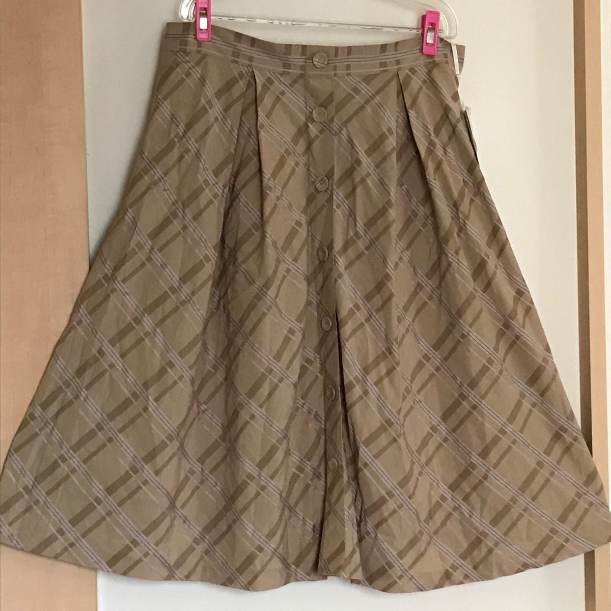 プラスサイズ noannu ５Ｌ チェックフレアスカート 新品未使用品