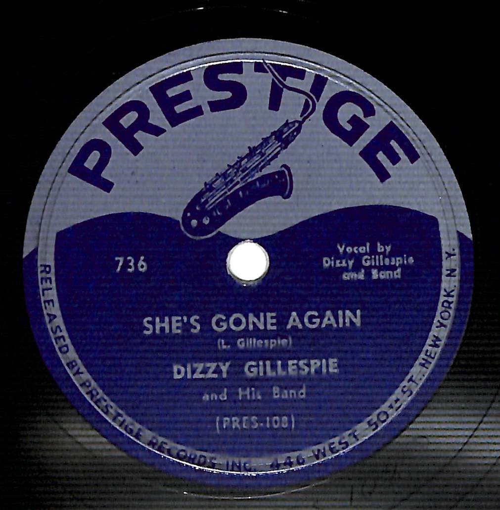 S0080/JAZZ SP/ рис /Prestige/Dizzy Gillespie/She\'s Gone Again
