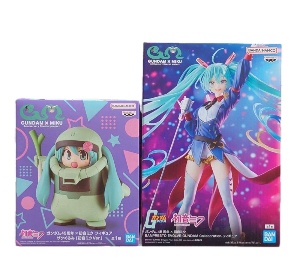 ガンダム45周年×初音ミク ザクぐるみ ＆ BANPRESTO EVOLVE-GUNDAM