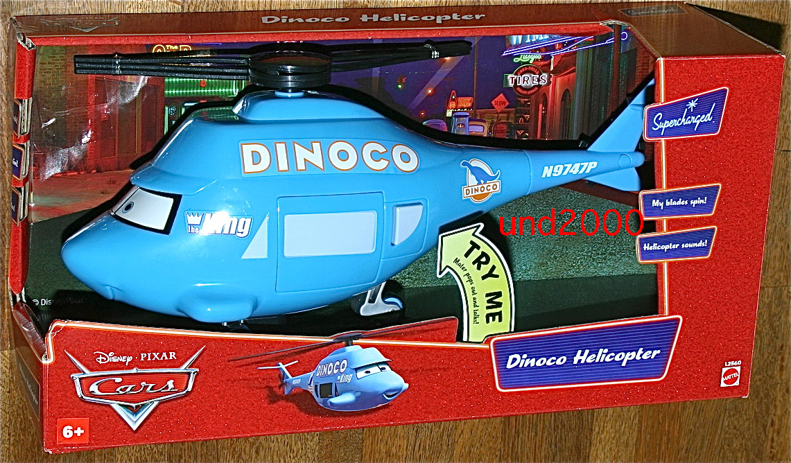 マテル トミーダイレクト カーズ 大きな ダイナコ ヘリコプター Dinoco Helicopterメーター付 ディズニー ピクサー