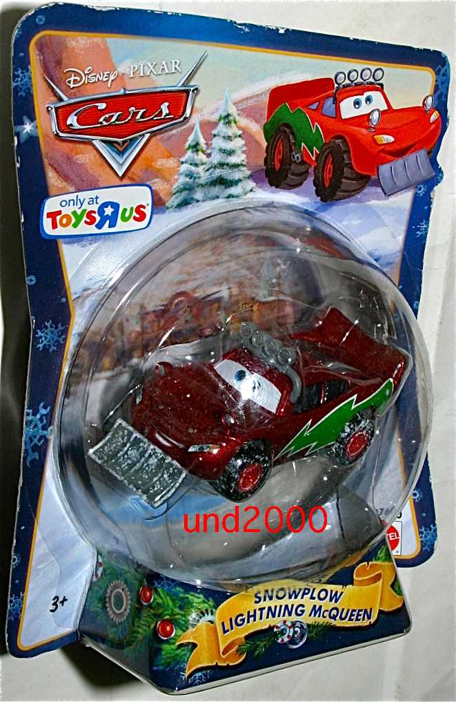 マテル ディズニー ピクサー カーズ クリスマス 1/55 スノープロー ライトニングマックイーンSnowplow Lightning McQueen 除雪車Pixar Cars_画像1