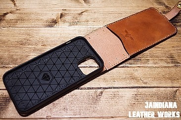 ハンドメイド/サドルレザー iPhone 12proMAXケース ハマれ ハンドメイド/サドルレザー iPhone 12proMAXケース ハマれ