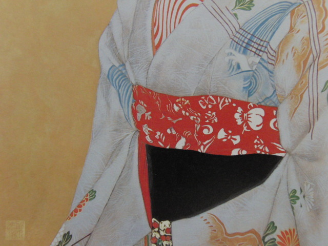 船水徳雄、【豆祥】、希少な額装用画集より、新品額装付、状態良好