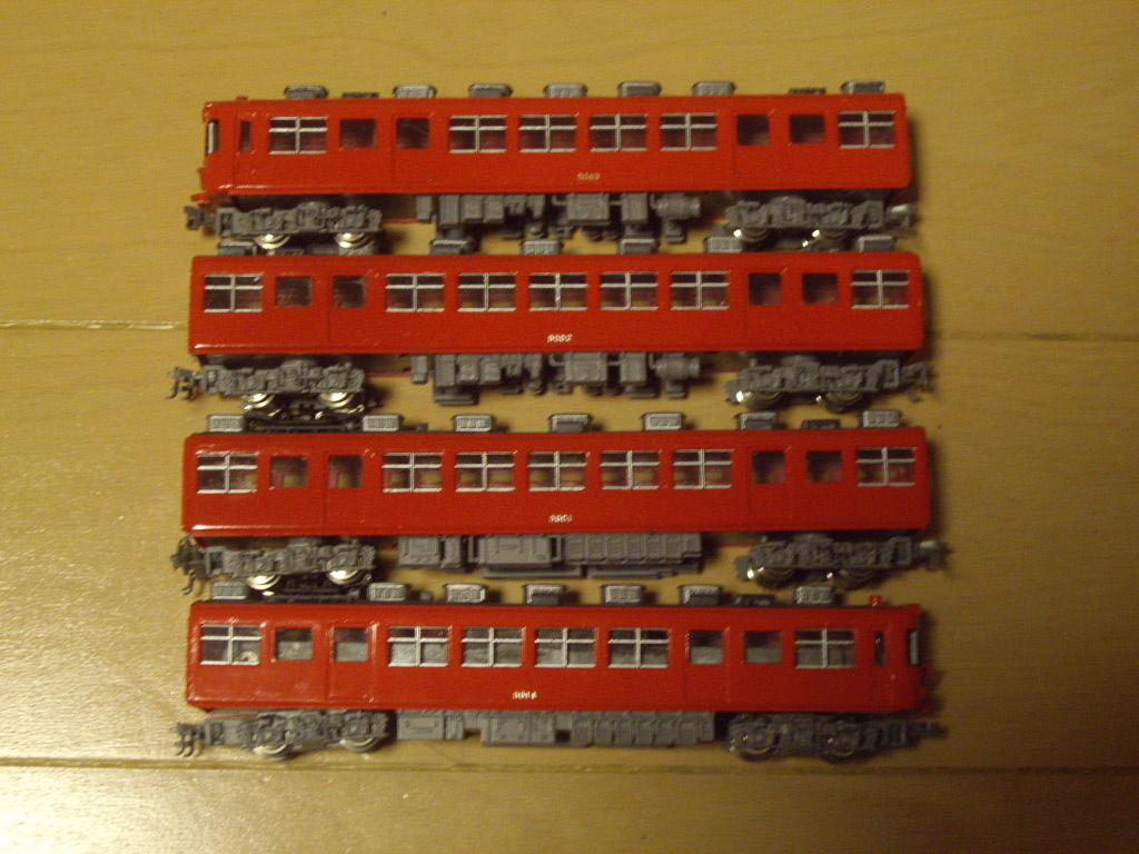 ヤフオク! - メーカー不明 名鉄5500系 4両セット 動力車動作確認済...