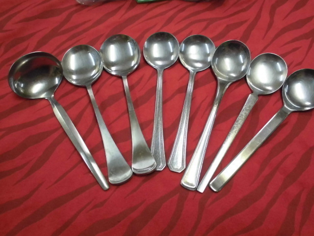  used good goods business use spoon pattern size difference 8 point set used store articles kitchen small articles cutlery k863
