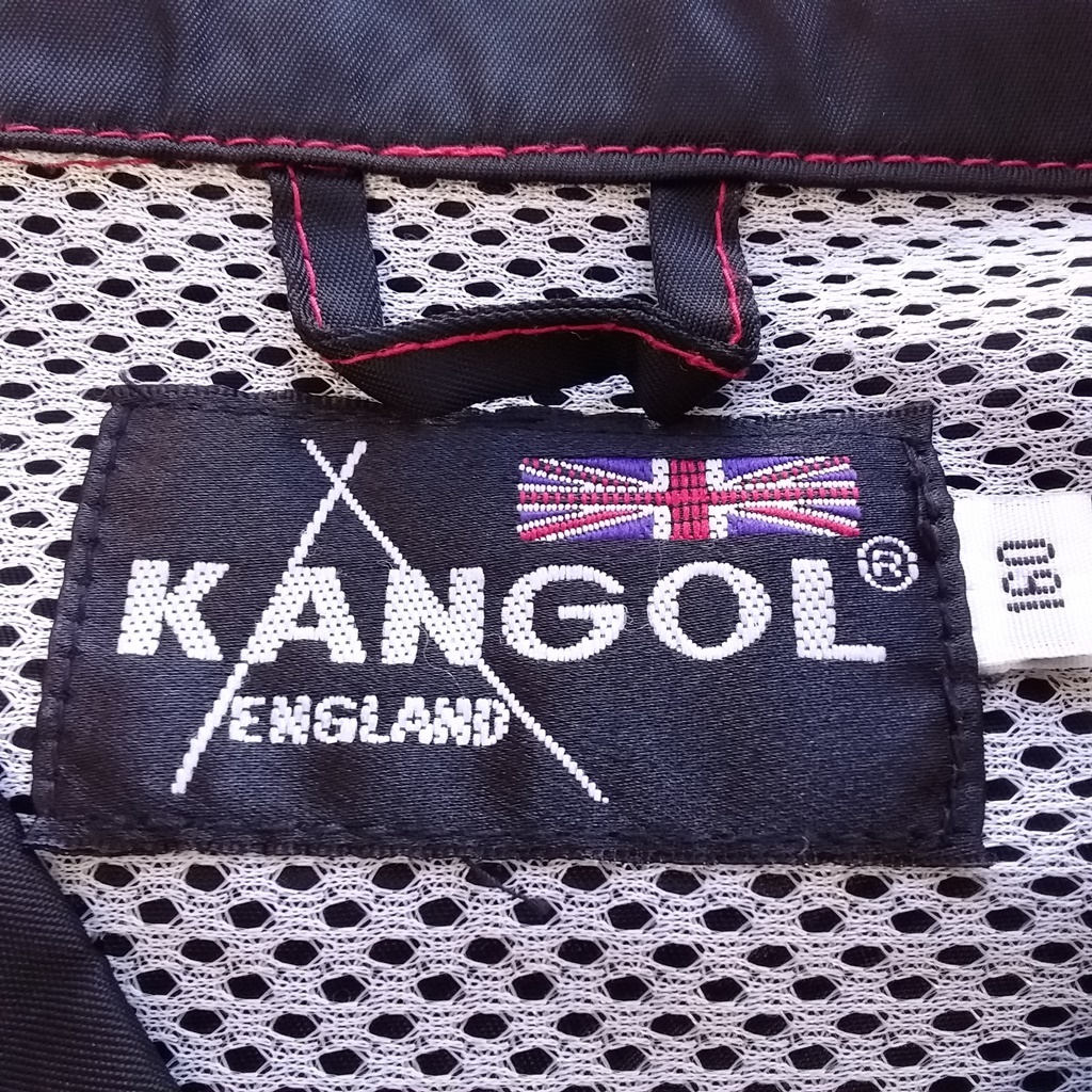[ популярный ]KANGOL/ Kangol нейлон жакет коуч жакет двусторонний Logo черный размер 160 Kids /9029