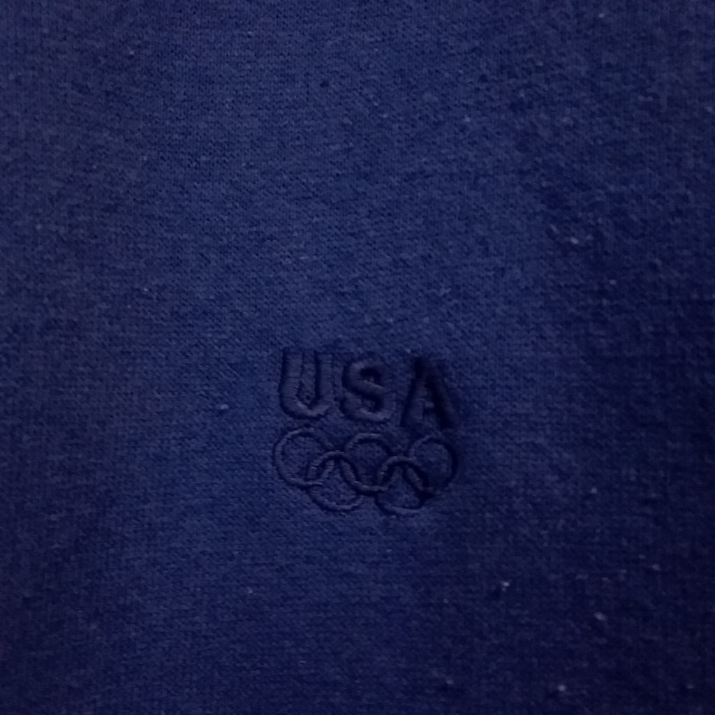 【人気】USA Olympic/USAオリンピック 刺繍ロゴ 裏起毛スウェット ネイビー サイズXL/9050_画像5